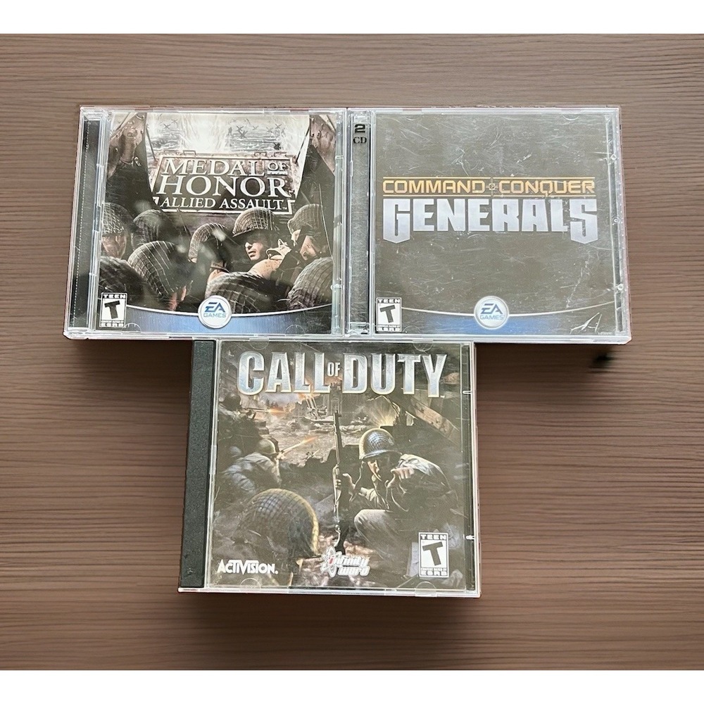 Medal of Honor Allied Assault Command & Conquer Call of Duty PC Game Lot Tested